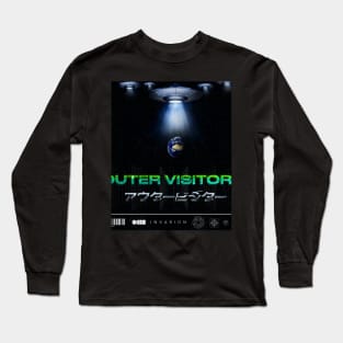 Space Alien UFO World Invasion Long Sleeve T-Shirt